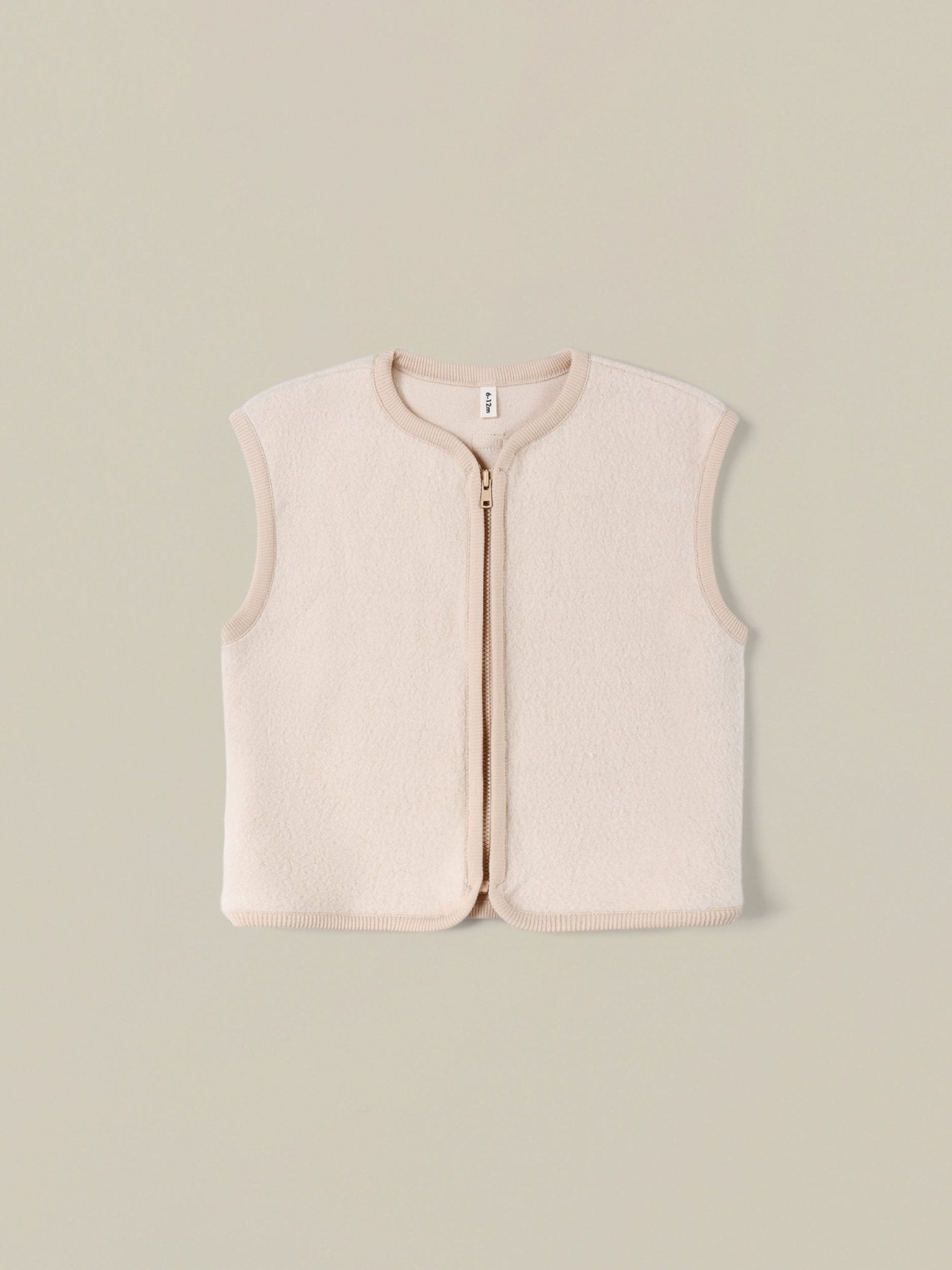 Almond Fleece Vest Organic Zoo - enjoykidsus