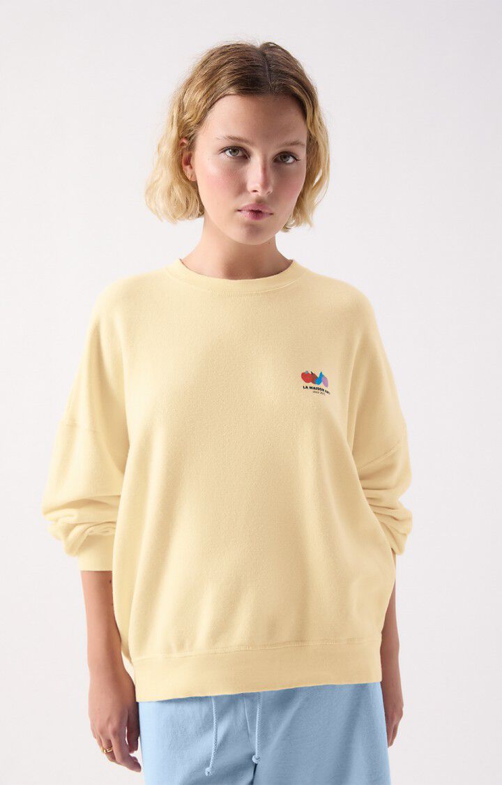 American Vintage Atubay Sweatshirt – Ecru Cotton Relaxed Fit American Vintage