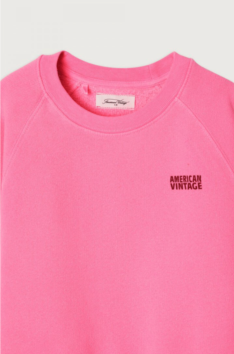 American Vintage Kid’s Sweatshirt Izubird – Fluo Pink American Vintage