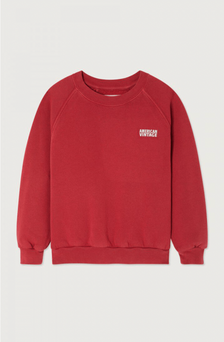 American Vintage Kid’s Sweatshirt Izubird – Vintage cherry American Vintage