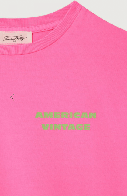 American Vintage Kid’s T-Shirt Fizvalley – Fluo Pink American Vintage