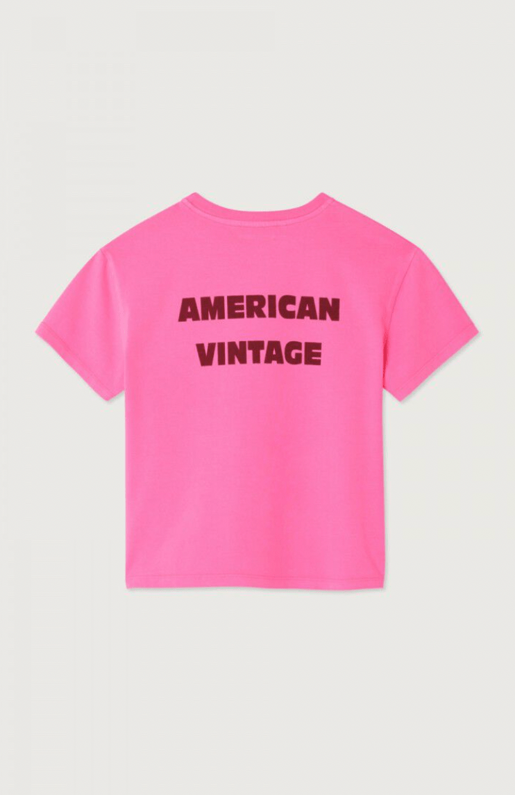 American Vintage Kid’s T-Shirt Fizvalley – Fluo Pink American Vintage