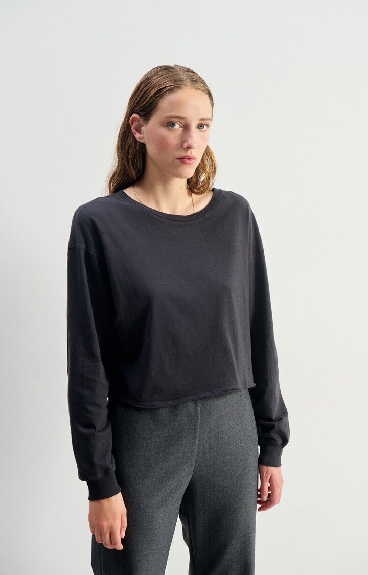 American Vintage Women’s Apoly Long Sleeve T-Shirt – Carbon American Vintage