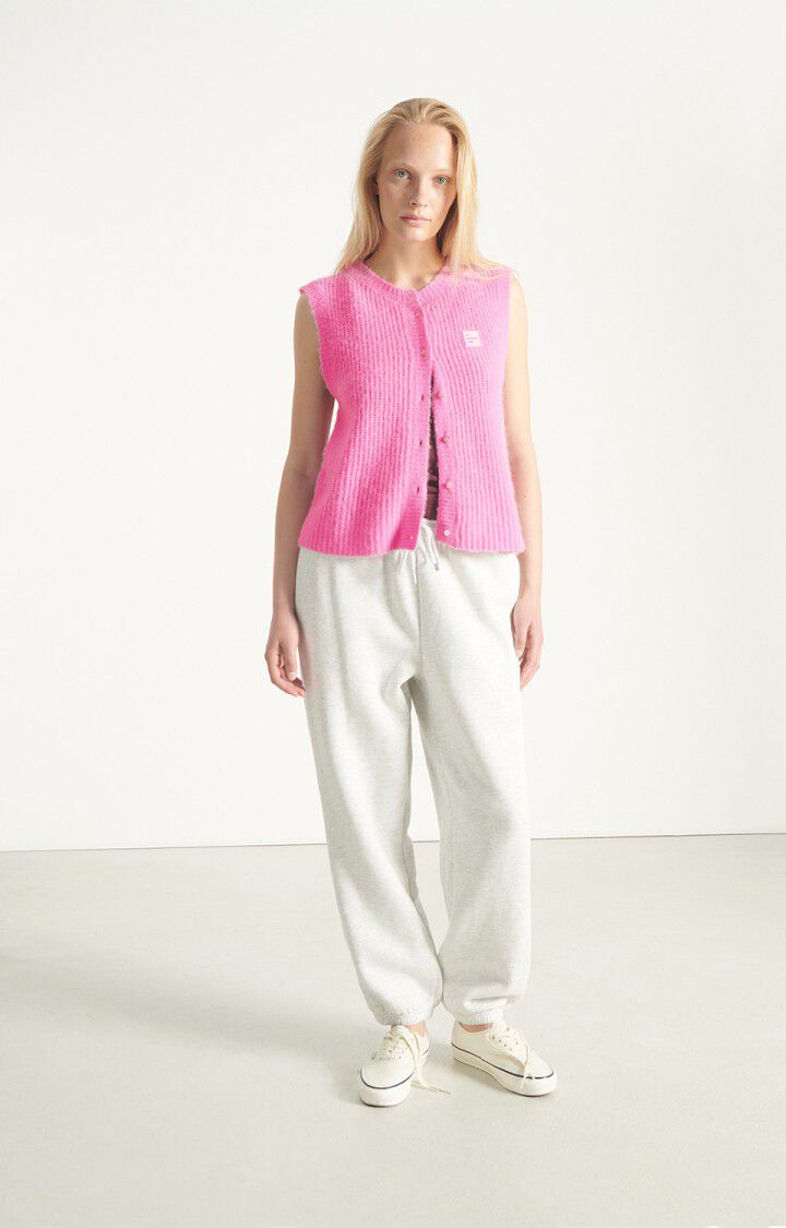 American Vintage Women’s Cardigan East – Bubble Pink Marled Mohair Vest American Vintage