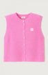 American Vintage Women’s Cardigan East – Bubble Pink Marled Mohair Vest American Vintage