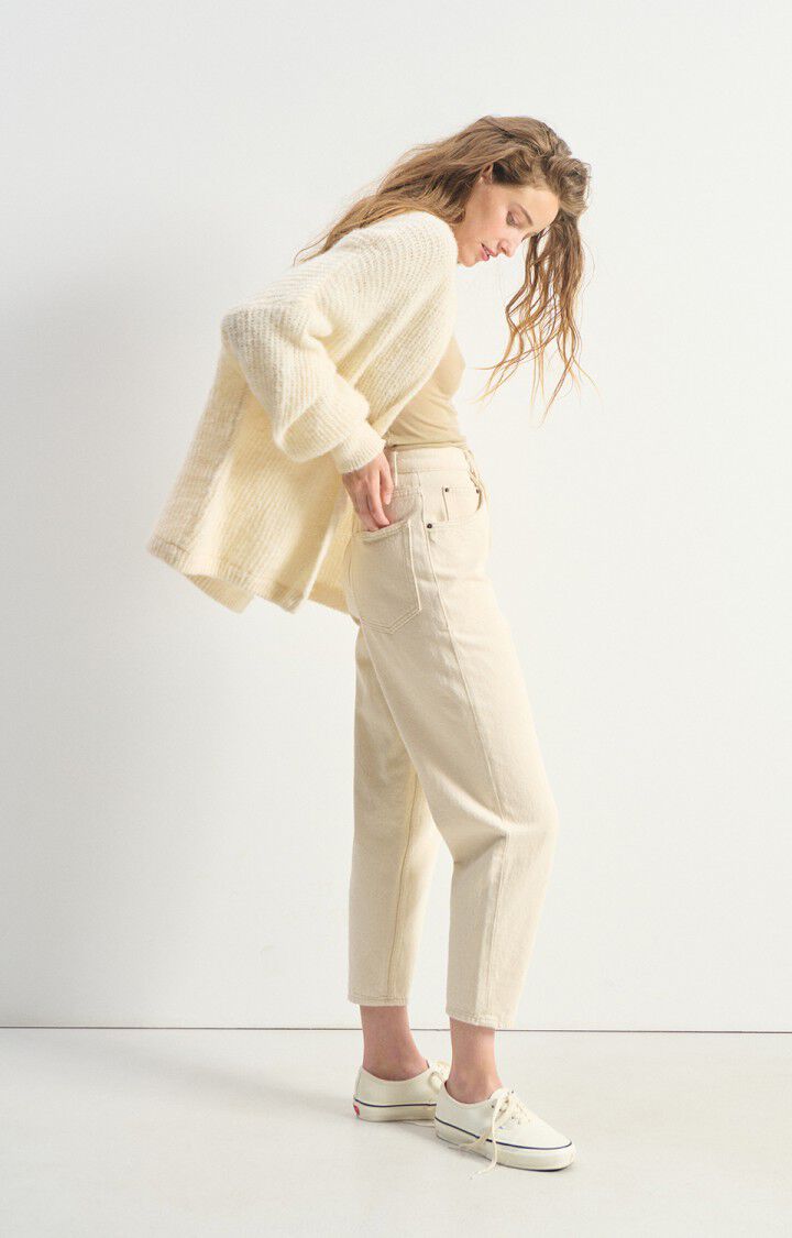 American Vintage Women’s Cardigan East – Melange Pearl Mohair Blend Knit American Vintage