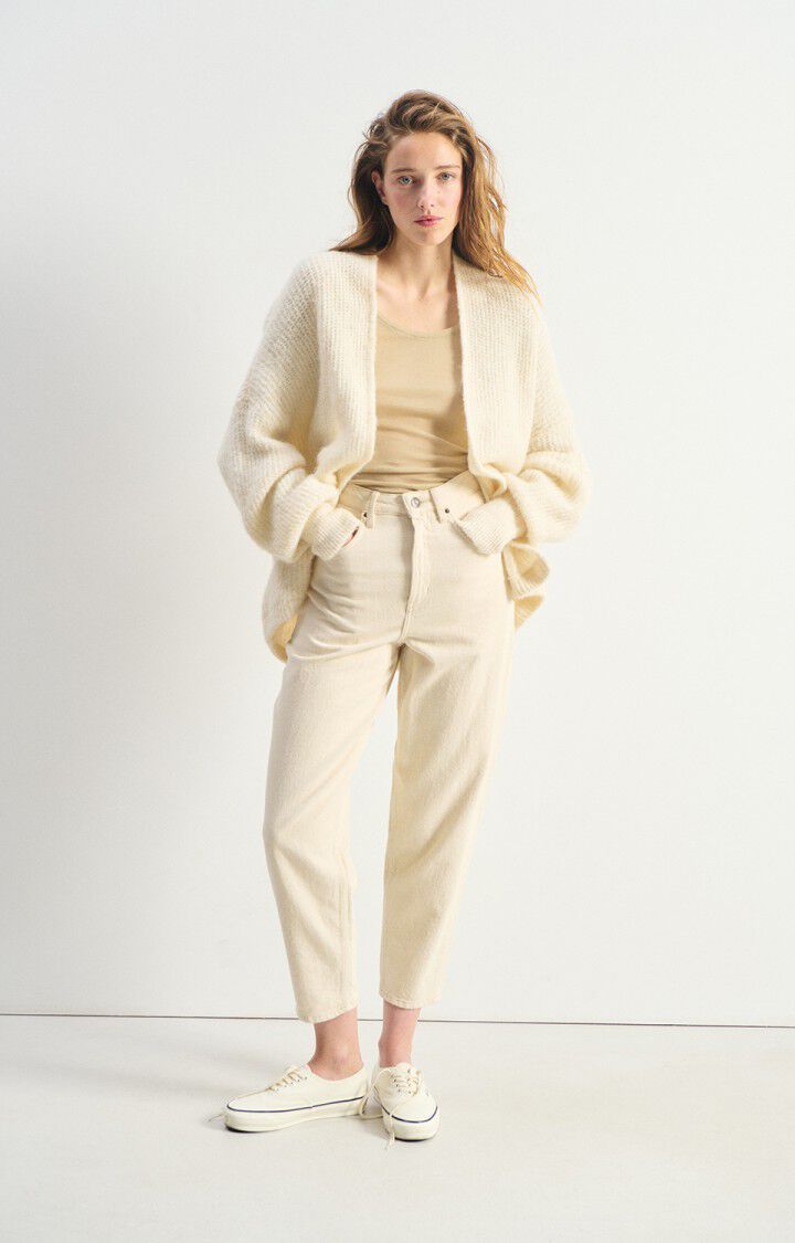 American Vintage Women’s Cardigan East – Melange Pearl Mohair Blend Knit American Vintage