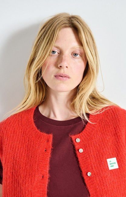 American Vintage Women’s Cardigan East – MELANGE PEPPER American Vintage