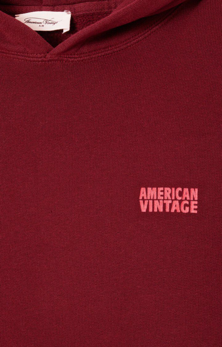 American Vintage Izubird women’s hoodie in Vintage Cherry – product back