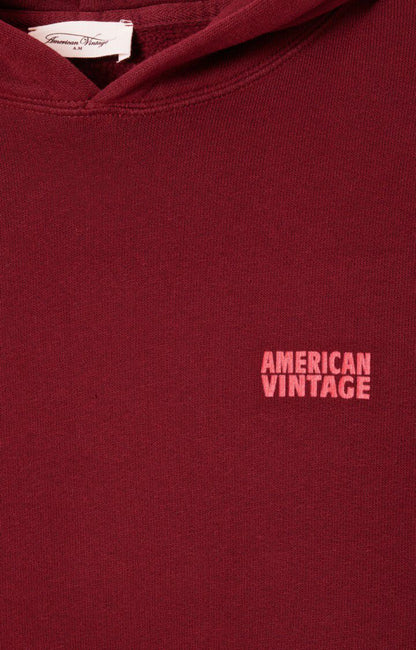American Vintage Izubird women’s hoodie in Vintage Cherry – product back
