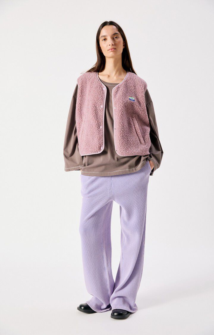 American Vintage Hoktown women’s vest in Sloe Melange – outfit view