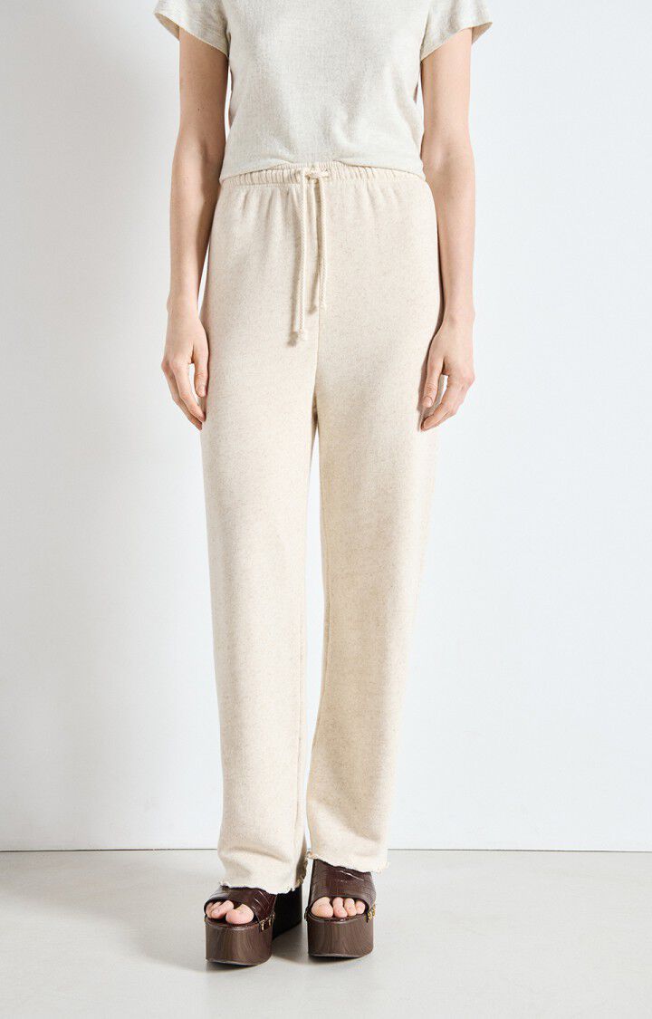 American Vintage Itonay women’s joggers in Melange Ecru – front view