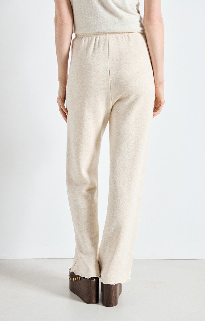 American Vintage Itonay women’s joggers in Melange Ecru – back view
