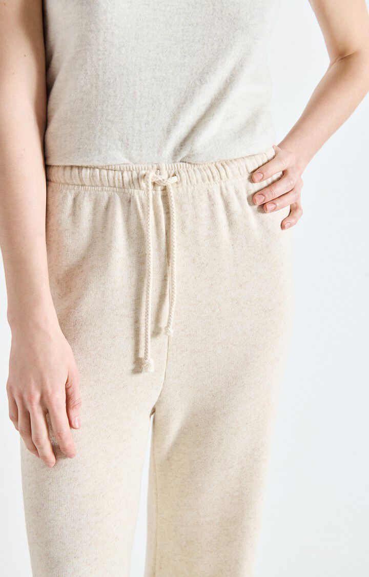 American Vintage Itonay women’s joggers in Melange Ecru – detail view