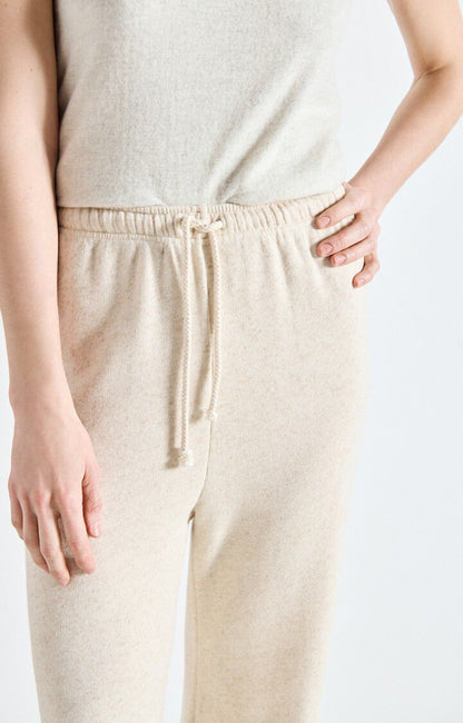 American Vintage Itonay women’s joggers in Melange Ecru – detail view