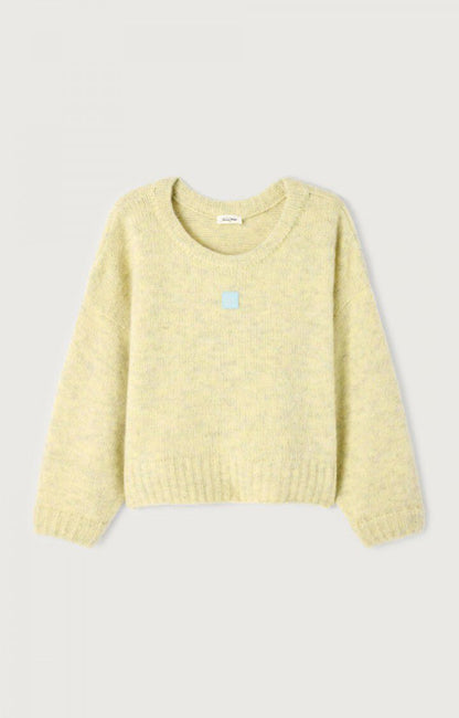 American Vintage Women’s Jumper East – Heather Chick Yellow Mohair Blend Sweater American Vintage