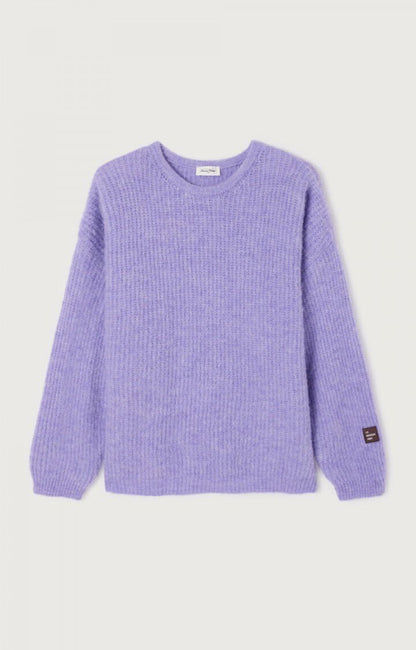 American Vintage Women’s Jumper East – Melange Pastel Lavender Mohair Blend Sweater American Vintage