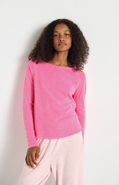 American Vintage Women’s Sonoma Long Sleeve T-Shirt – PINK ACID FLUO American Vintage