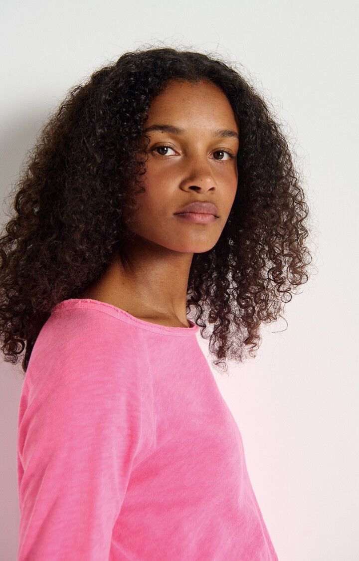 American Vintage Women’s Sonoma Long Sleeve T-Shirt – PINK ACID FLUO American Vintage