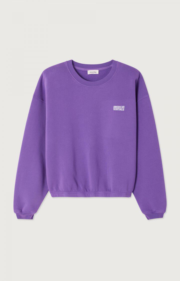 American Vintage Women’s Sweatshirt Izubird – Vintage Cosmos Purple Fleece Pullover American Vintage