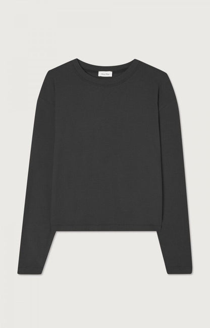 American Vintage Women’s Ypawood Long Sleeve T-Shirt – CARBON MELANGE American Vintage