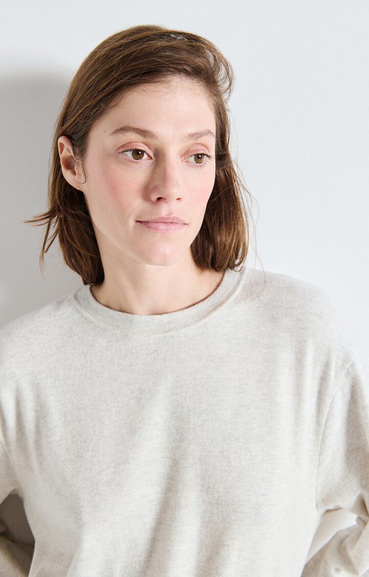 American Vintage Women’s Ypawood Long Sleeve T-Shirt – Heather Grey American Vintage