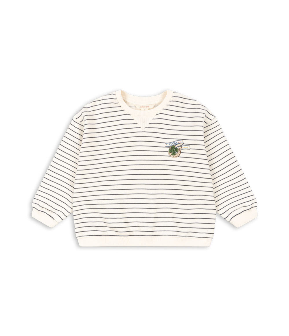 Konges Sløjd AMIO SWEAT SHIRT GOTS - ANTIQUE WHITE / OMBRE BLUE Konges Sløjd