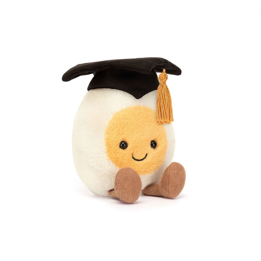 Amuseable Boiled Egg Graduation - 6 Inch by Jellycat Jellycat - enjoykidsus