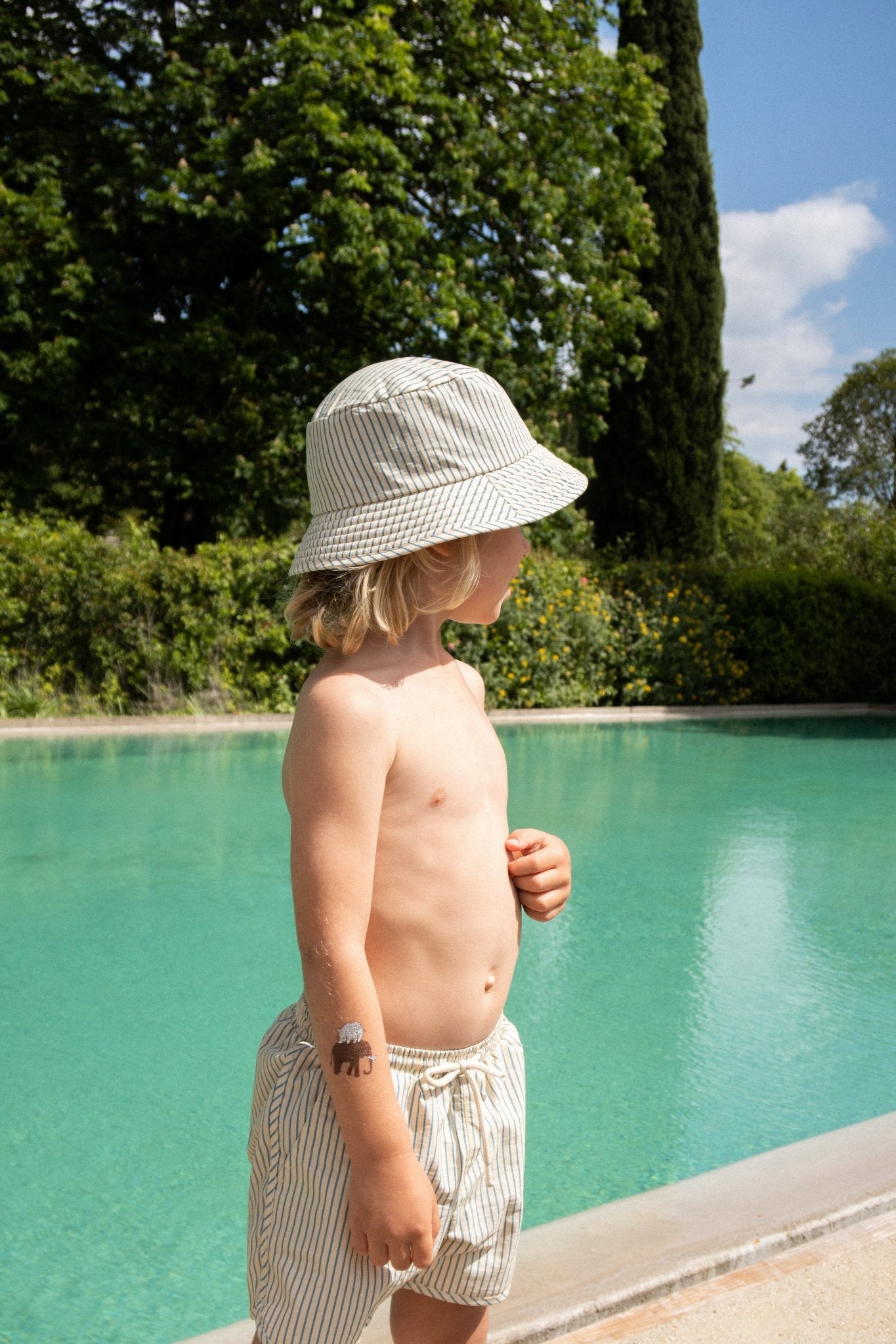 ASNOU BUCKET HAT - STRIPE BLUIE Konges Sløjd - enjoykidsus