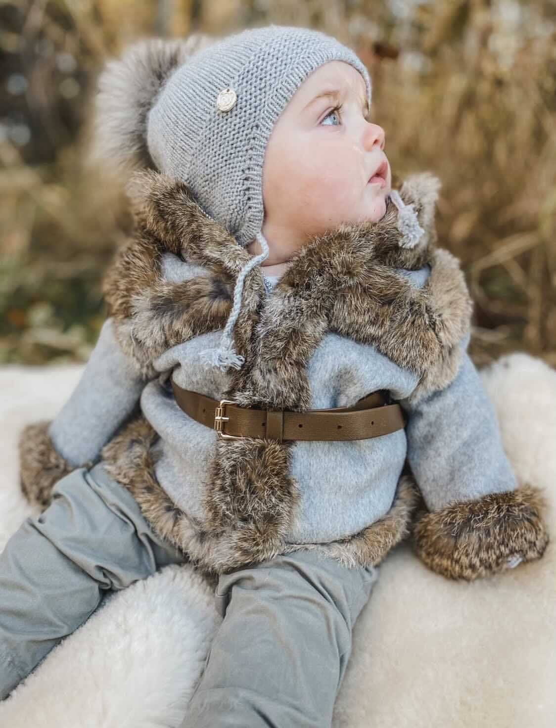 Petite Maison Kids - Cashmere Aviator Hat: Pink / Small (0-12M)