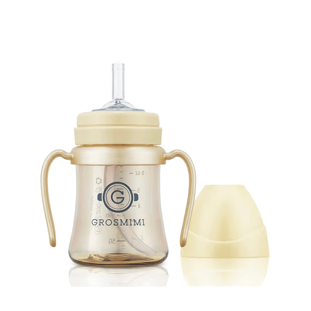 onzenna (Grosmimi and Cha&amp;Mom) - Grosmimi PPSU Straw Cup - 6oz (6 Months+): Peach