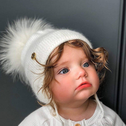 Petite Maison Kids - Cashmere Aviator Hat: Pink / Medium (12M-4 Years)