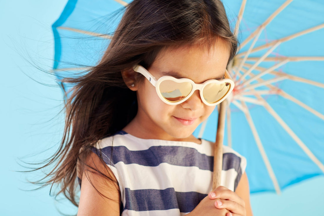 Babiators - Sweet Cream Polarized Heart Sunglasses with Mirrored Lens: Ages 3 - 5 Babiators