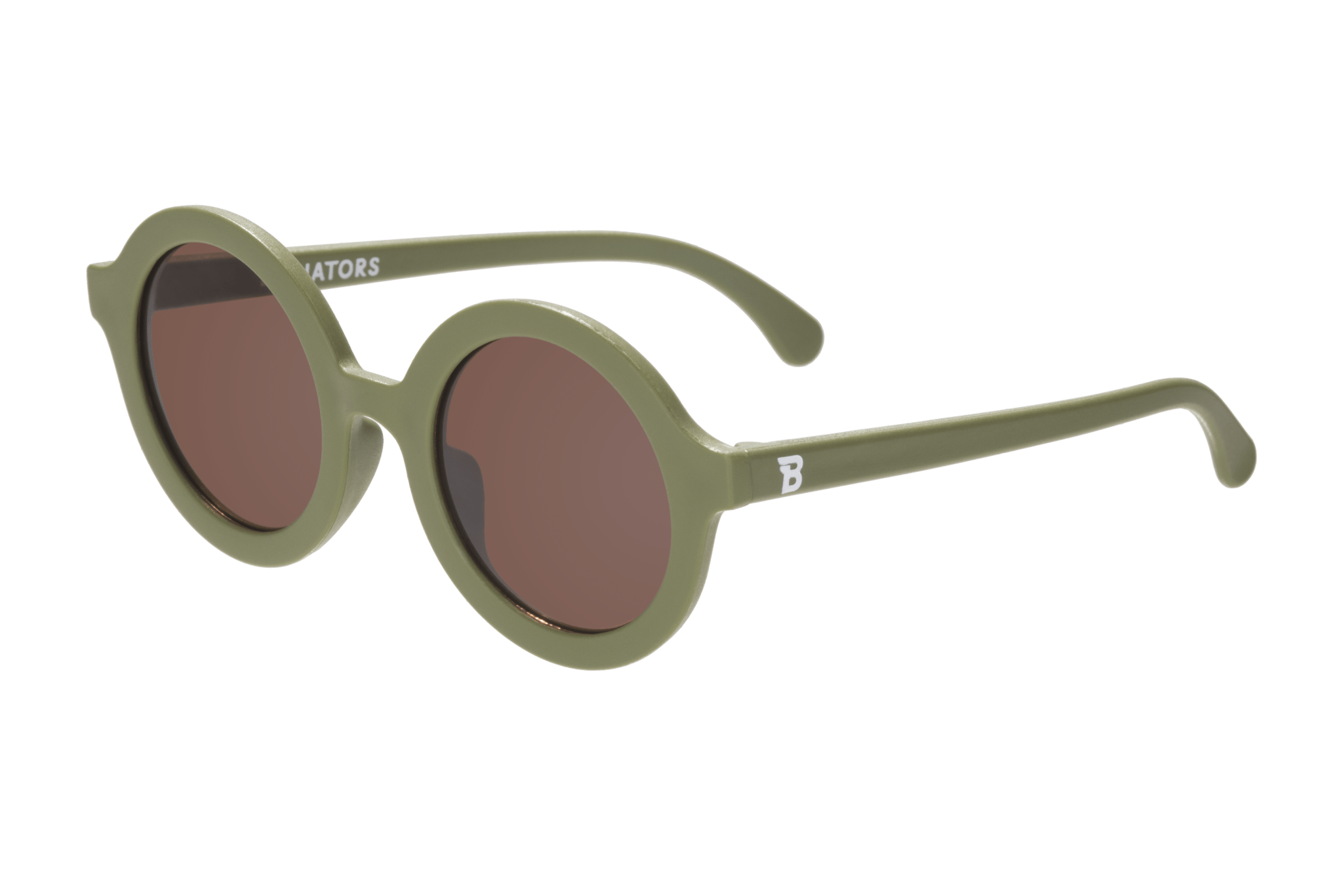 Babiators - Wild Moss Euro Round Kids Sunglasses with Amber Lens Babiators