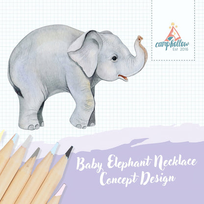 Camp Hollow Baby Elephant Necklace