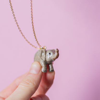Camp Hollow Baby Elephant Necklace