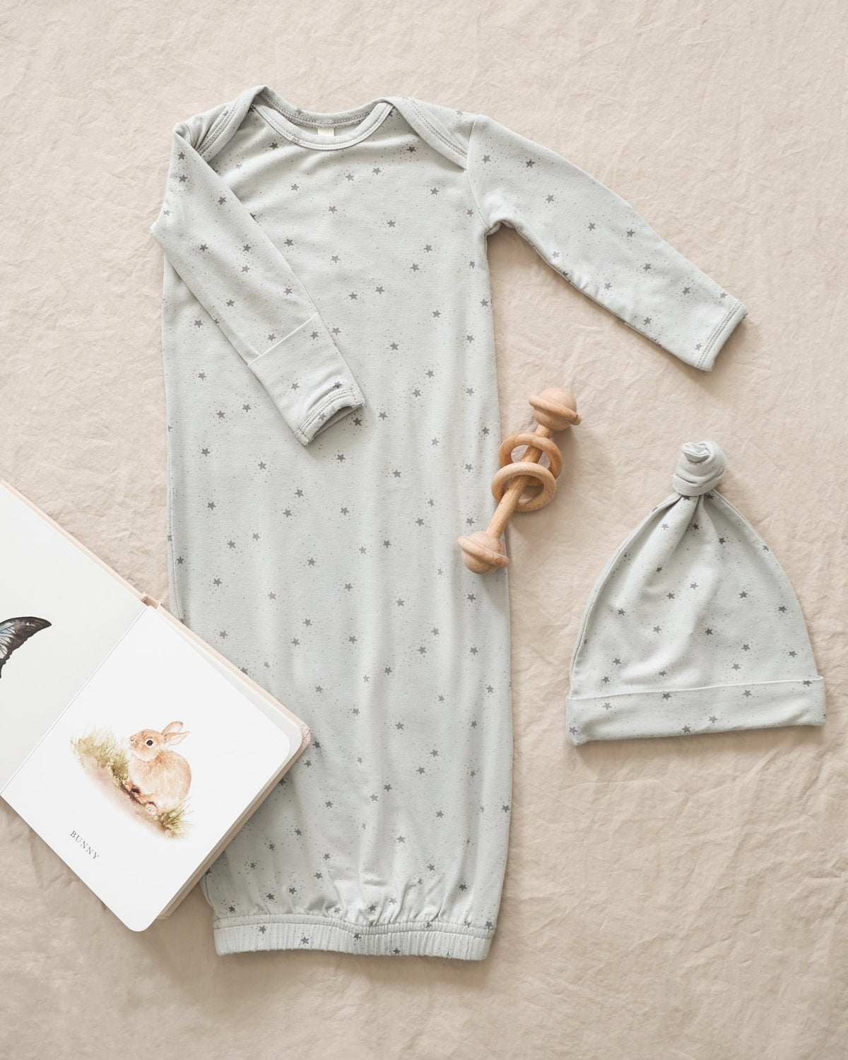 Bamboo Baby Gown + Hat Set || Twinkle Quincy Mae