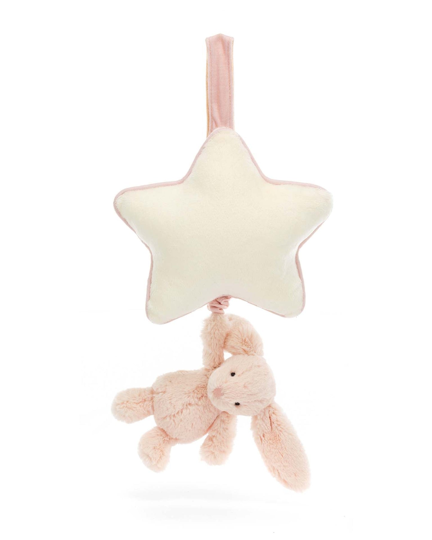 bashful blush bunny muscial pull jellycat - enjoykidsus