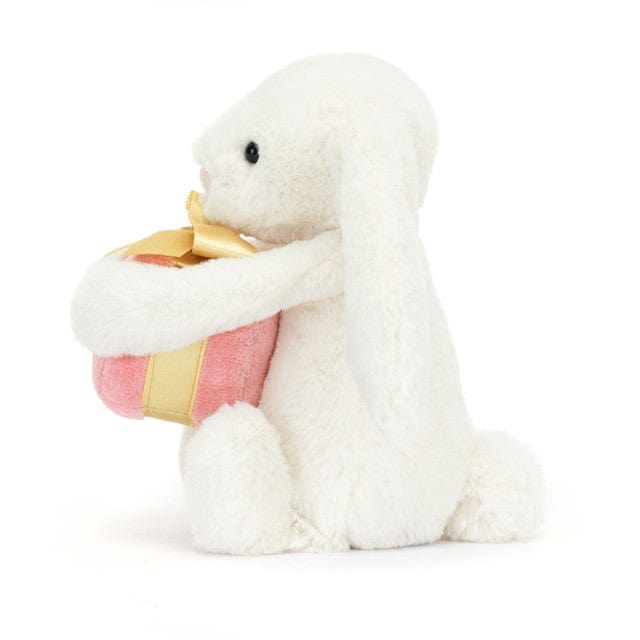 Bashful Bunny with Present Little Jellycat - enjoykidsus