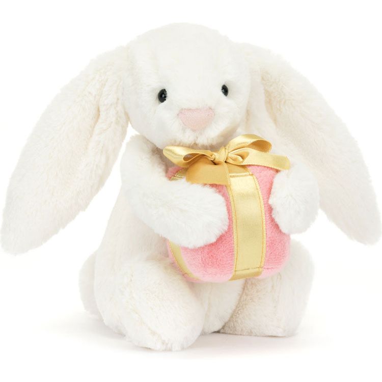 Bashful Bunny with Present Little Jellycat - enjoykidsus