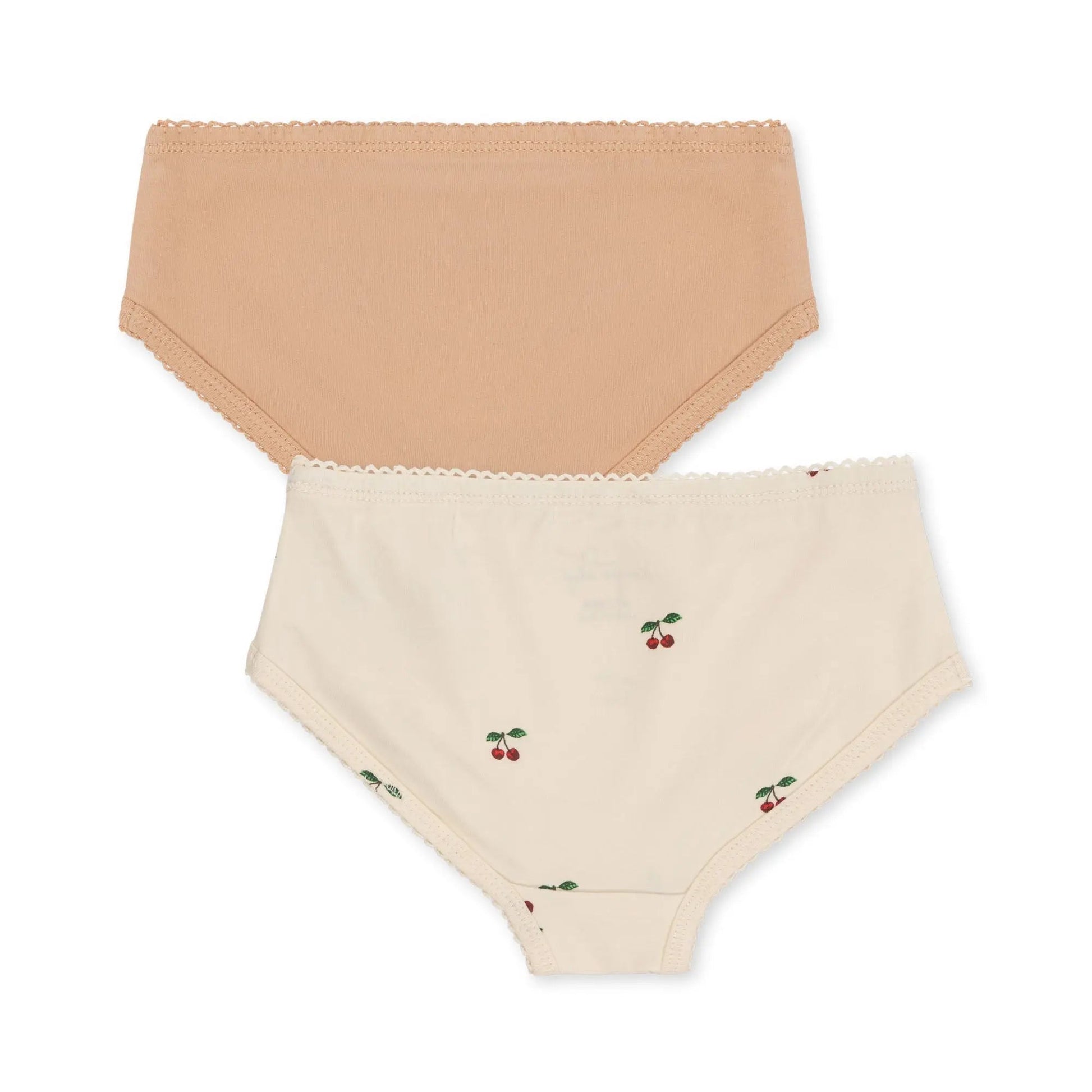 Basic 2 Pack Girl Underpants - Cherry/Toasted Almond Konges Sløjd - enjoykidsus