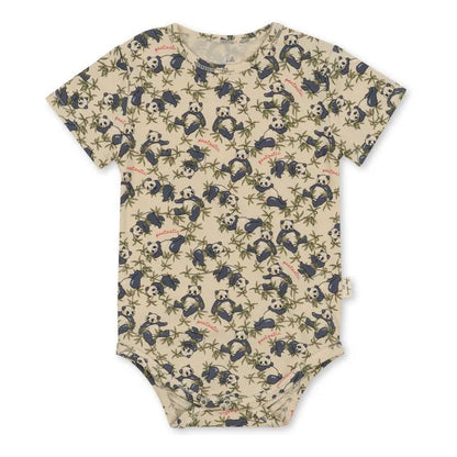 Basic Organic Cotton Short Sleeve Bodysuit | Panda Konges Sløjd - enjoykidsus