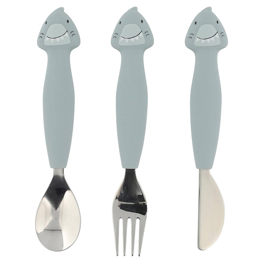 Trixie Baby - Trixie Silicone Cutlery Set, 3-Pack | Baby Toddler Utensils: Mrs. Cat