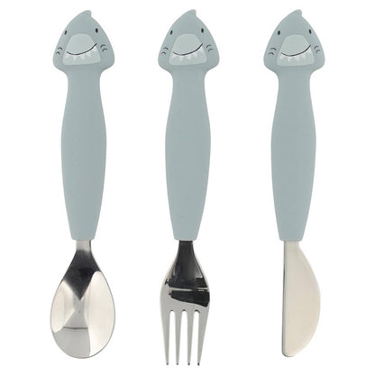 Trixie Baby - Trixie Silicone Cutlery Set, 3-Pack | Baby Toddler Utensils: Mrs. Cat