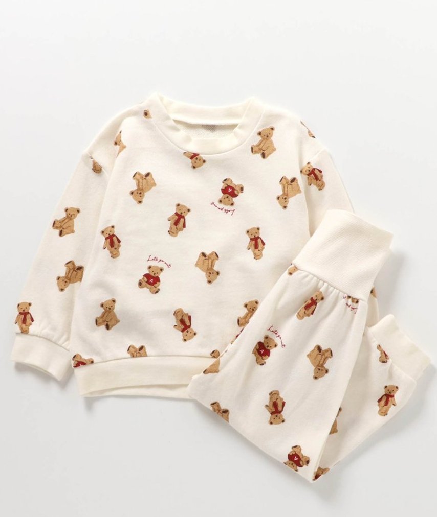 Bear print fleece pajamas other brands - enjoykidsus