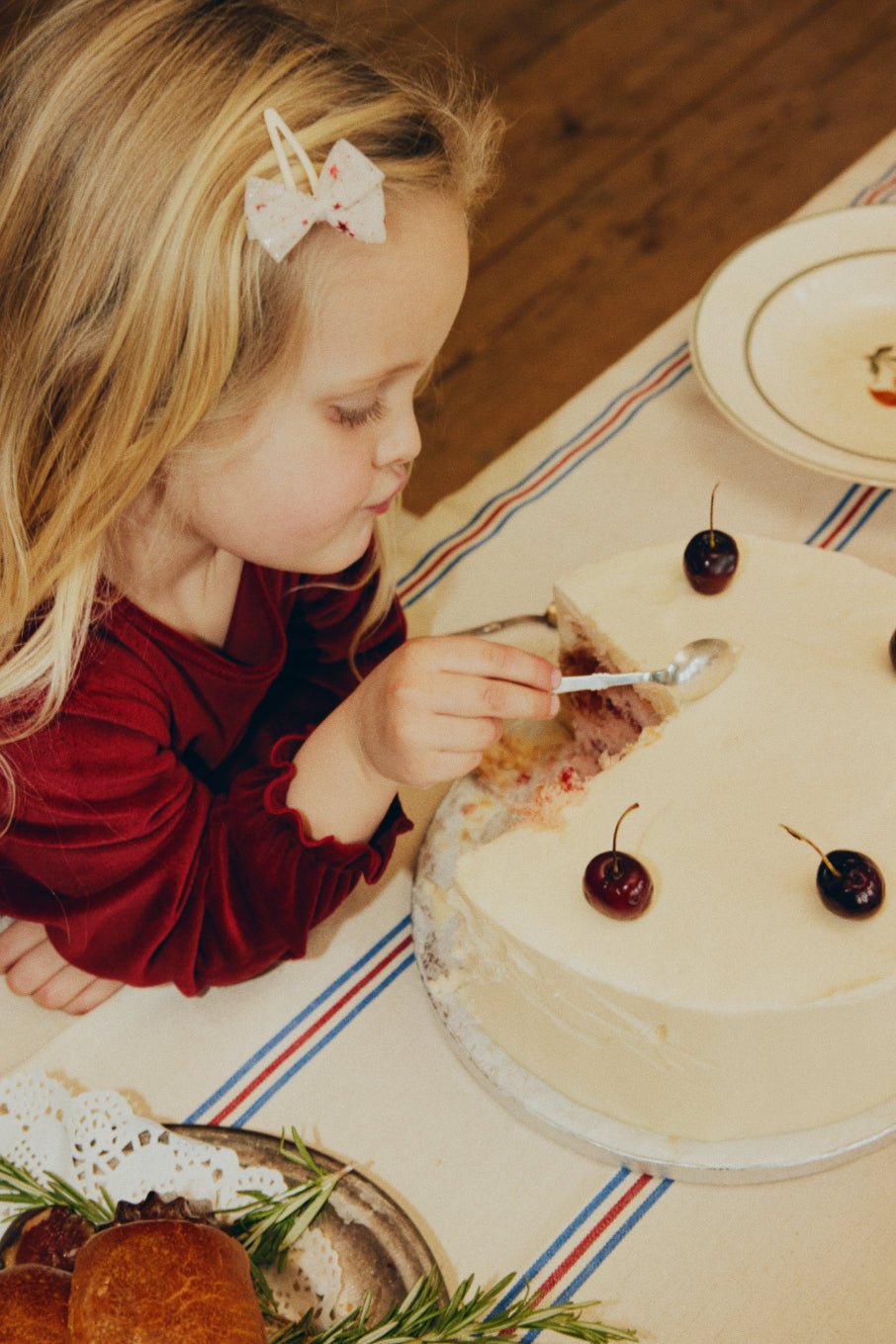 BELIS VELVET DRESS - RED DAHLIA Konges Sløjd - enjoykidsus