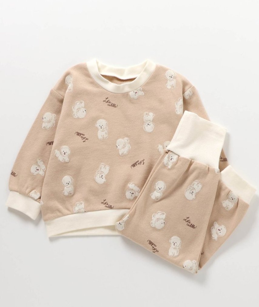 Bichon Frise print fleece pajamas other brands - enjoykidsus