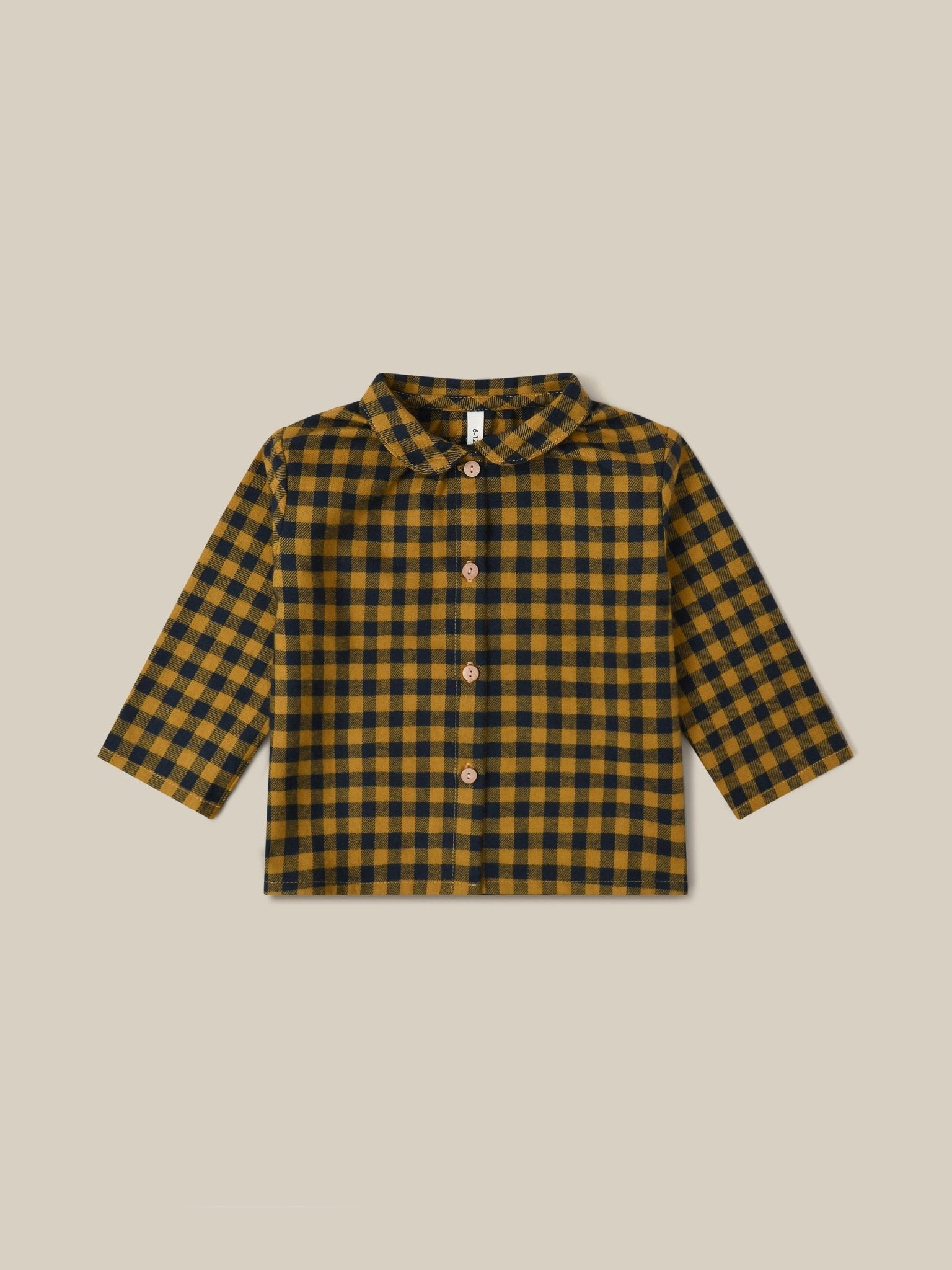 Blueberry Gingham Shirt Organic Zoo - enjoykidsus