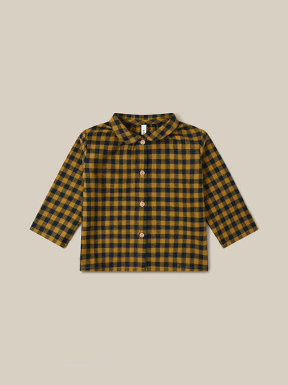 Blueberry Gingham Shirt Organic Zoo - enjoykidsus