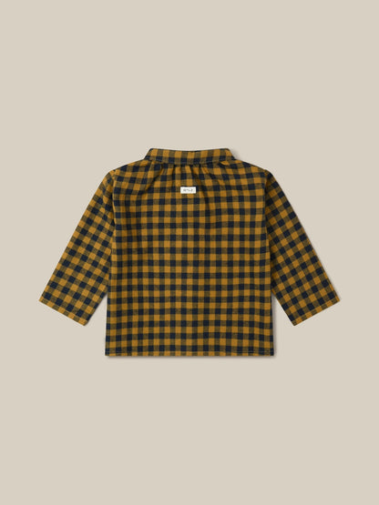 Blueberry Gingham Shirt Organic Zoo - enjoykidsus